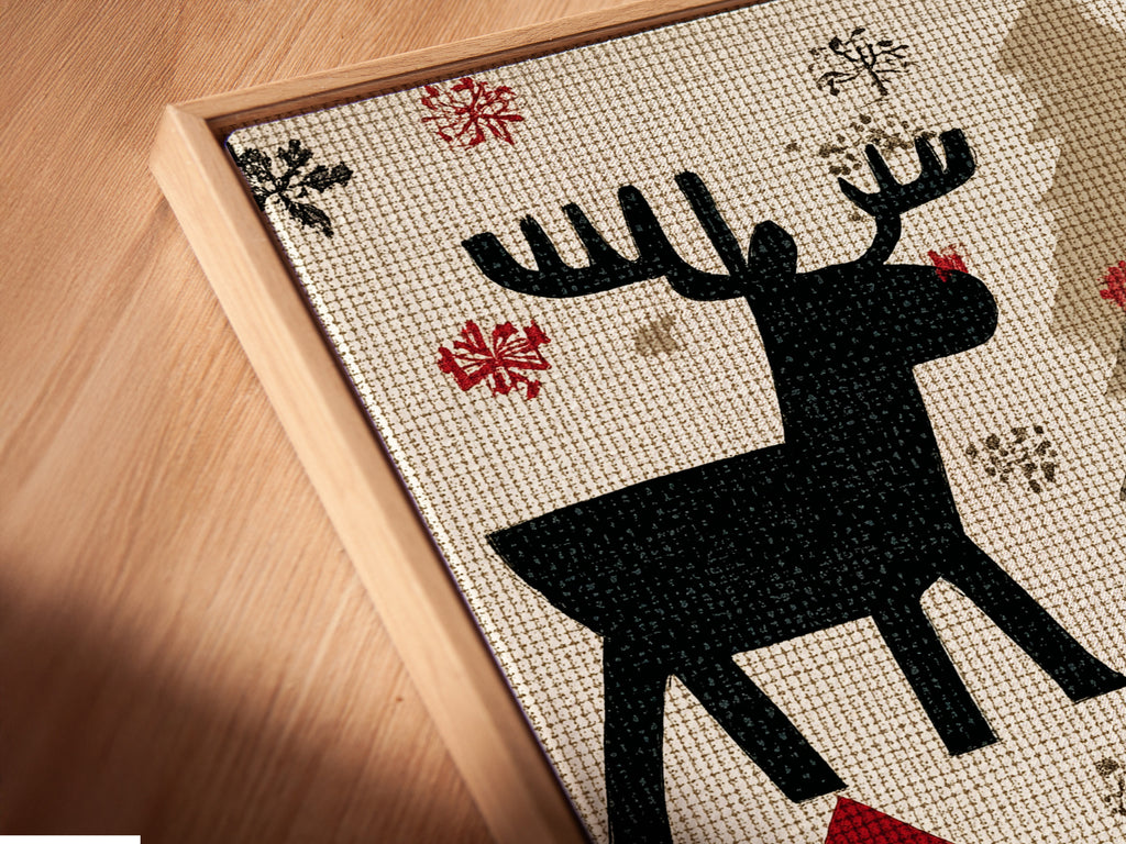 Angled close-up of a canvas print in a floating frame. The floating frame gives the artwork a sophisticated gallery-like appearance. This framing style enhances depth and visual appeal. It makes the art the center of attention.