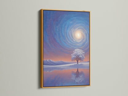 A gold frame adds a touch of luxury to this art piece. The metallic finish enhances the artwork's elegance. It brings a sophisticated and opulent feel to any space. Ideal for showcasing treasured art and family photos. This frame elevates your decor with its radiant charm.
