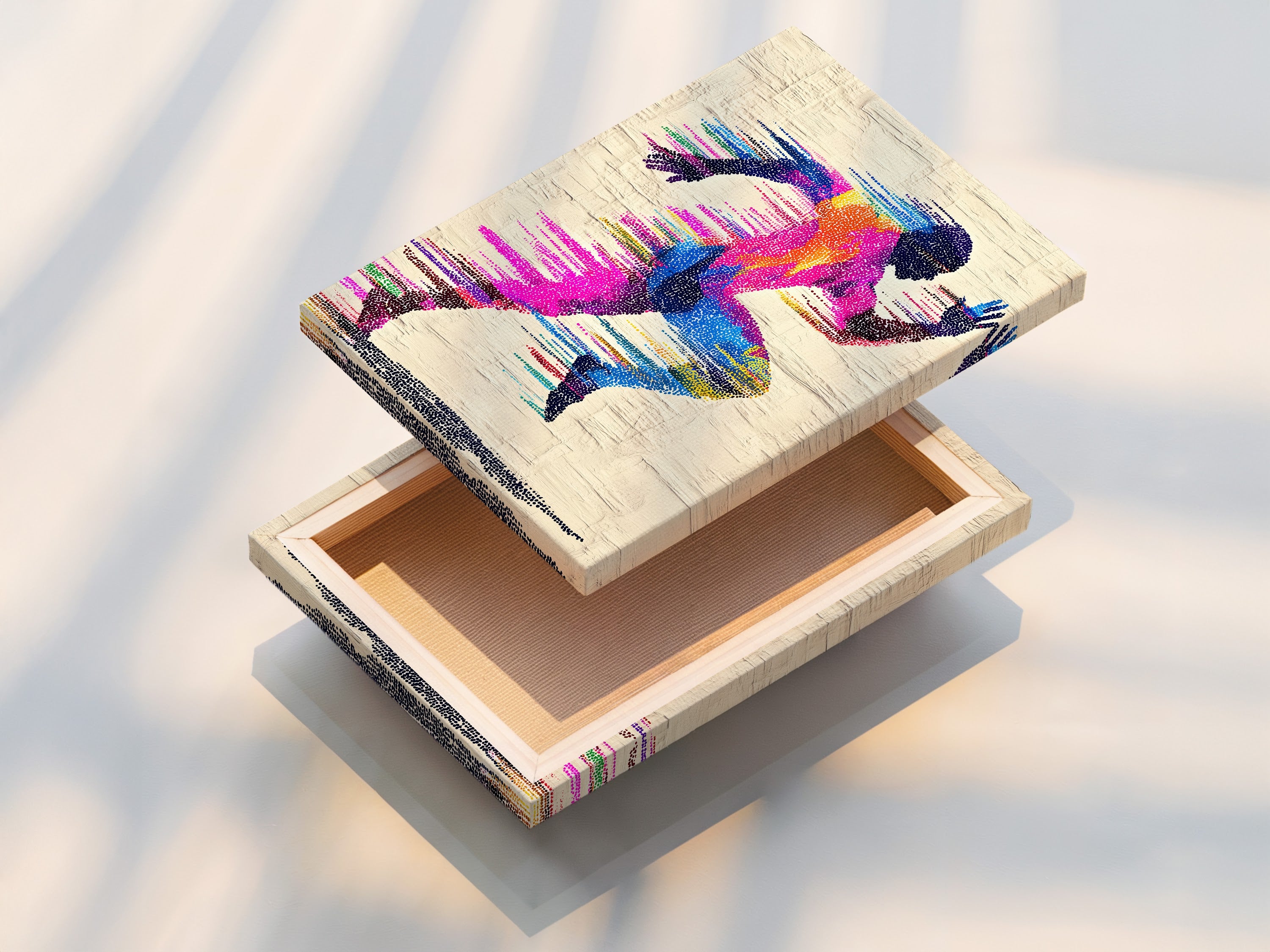 Colorful Runner Silhouette Art Print - Vibrant Motion Sports Wall Decor, Modern Athletic Poster, Fitness Motivation Artwork