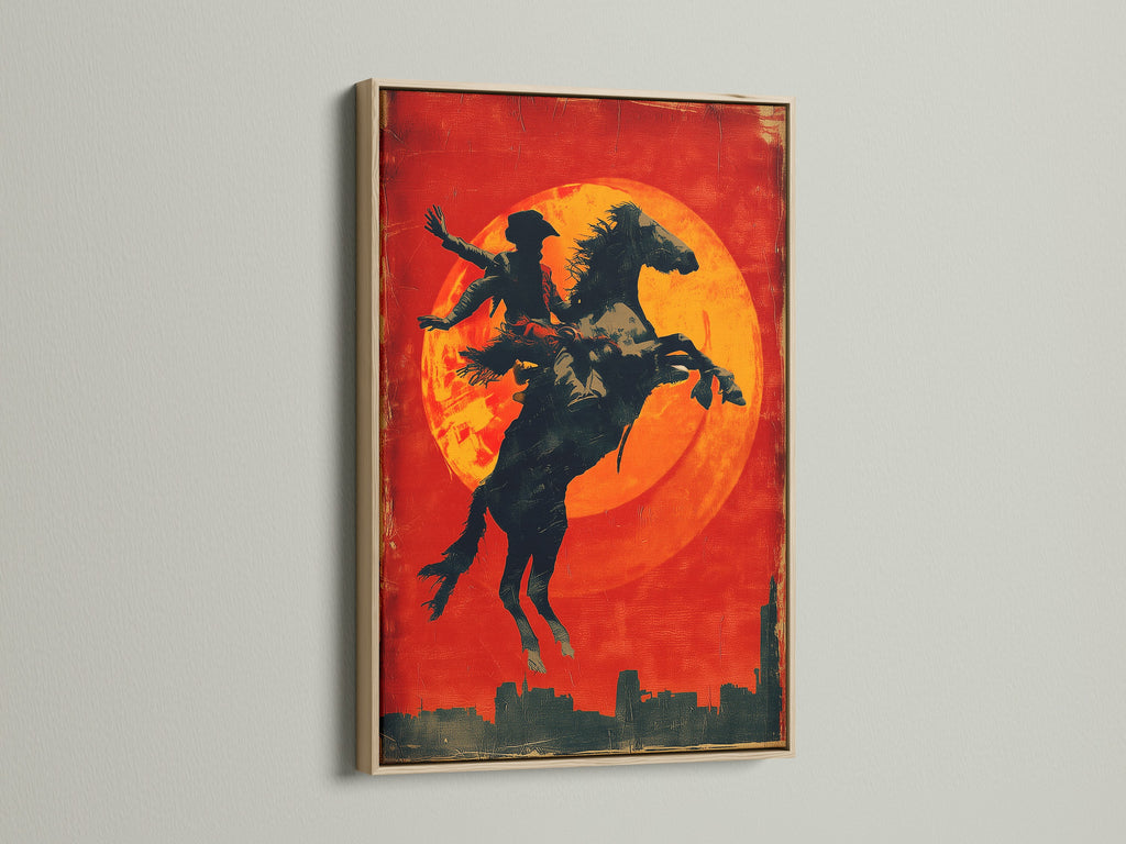 Artwork displayed in an oak frame. The frame enhances the artwork. The oak frame provides a natural look. This is a great way to add warmth to your walls. Discover the beauty of framed art