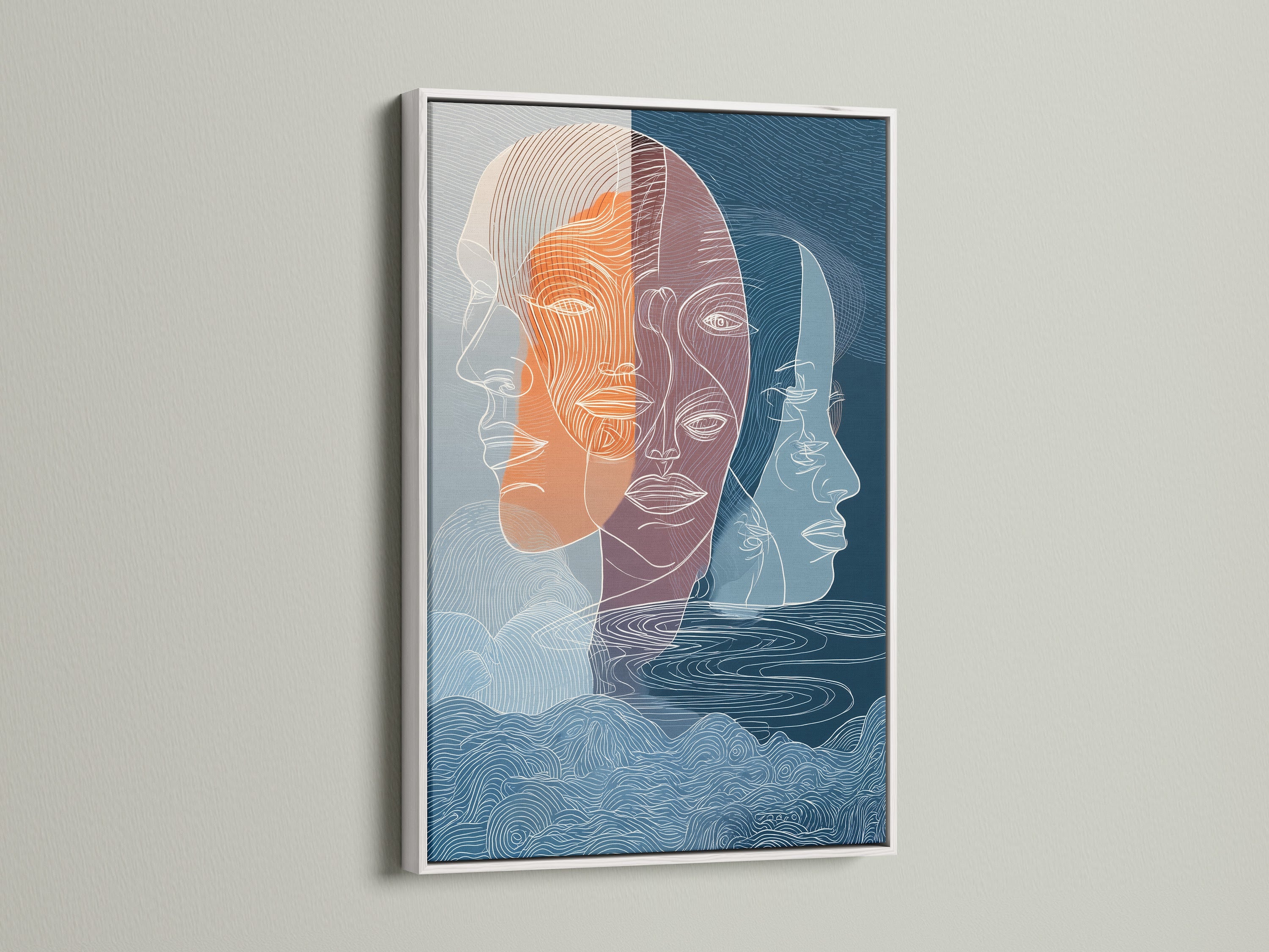 Artwork framed in a clean white frame. The white frame offers a modern and minimalist appeal. This frame choice allows the artwork to stand out. Ideal for artwork seeking a fresh and contemporary presentation. Showcase your art.