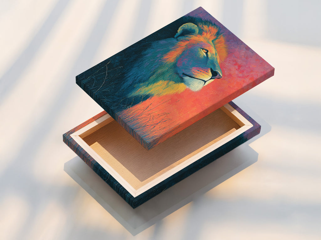 This is a stretched canvas print ready to hang. The canvas is tightly stretched. It provides a clean frameless look. The artwork wraps around the edges. Discover the convenience of our stretched canvas prints.