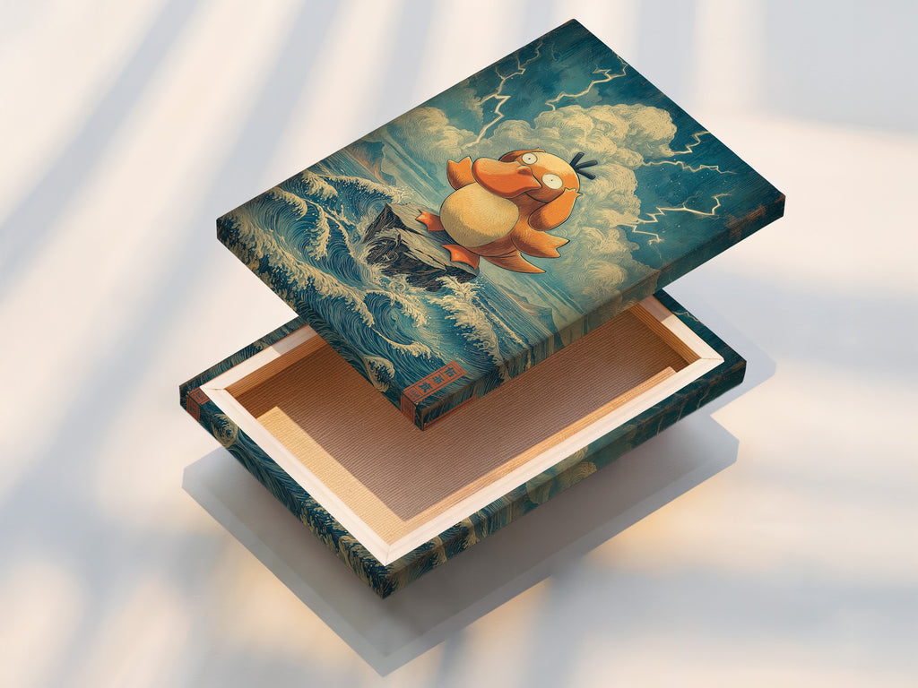 A stretched canvas print showcases vibrant artwork. The canvas is tightly stretched over a wooden frame. It's ready to hang and enjoy. This format provides a gallery-worthy presentation. Experience artwork on stretched canvas.