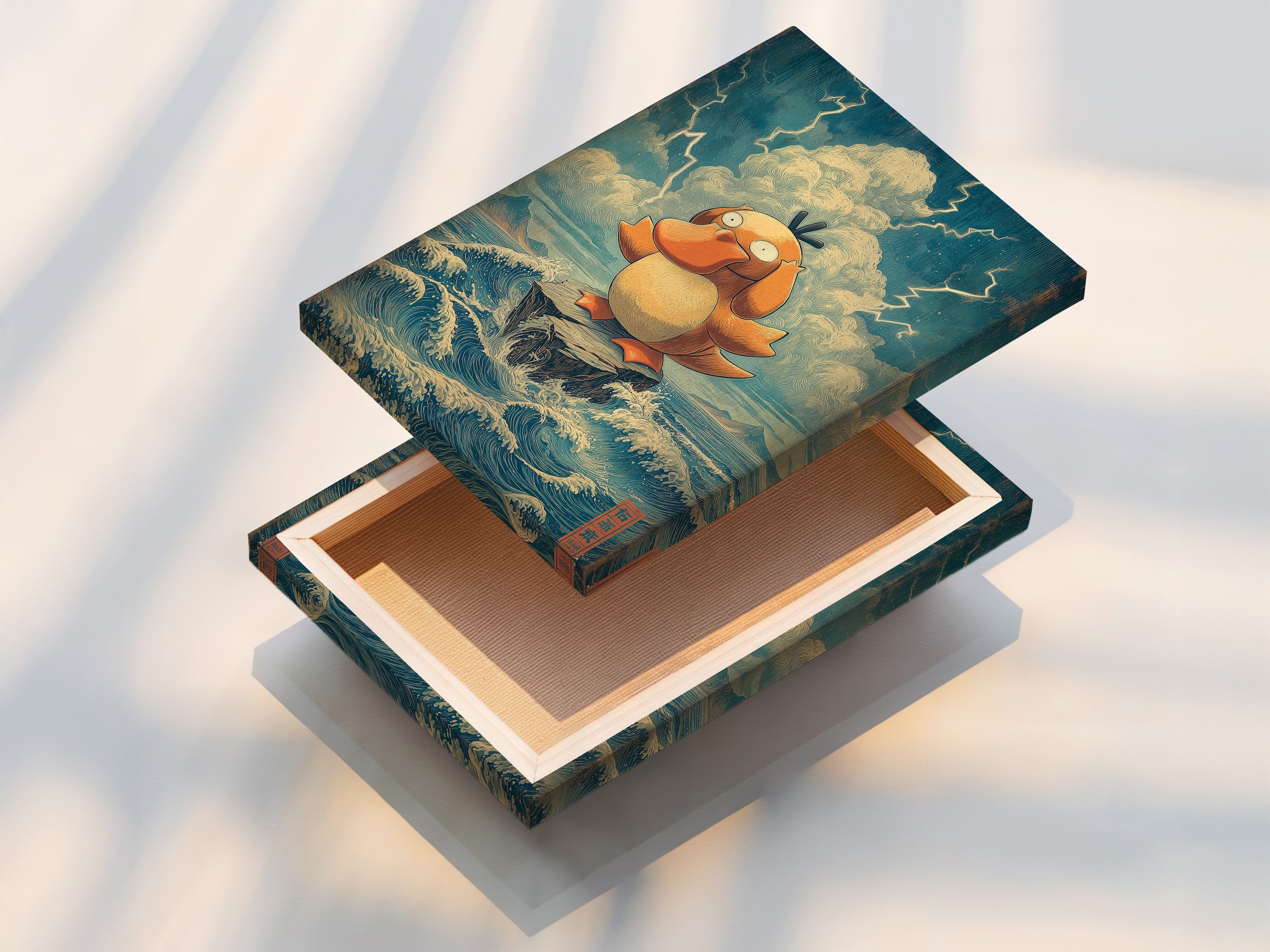 A stretched canvas print showcases vibrant artwork. The canvas is tightly stretched over a wooden frame. It's ready to hang and enjoy. This format provides a gallery-worthy presentation. Experience artwork on stretched canvas.