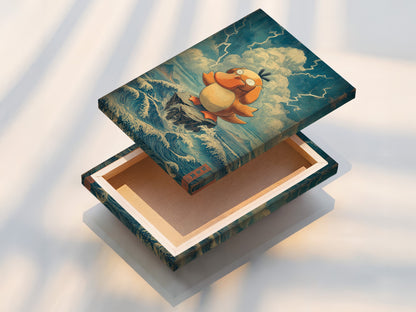 A stretched canvas print showcases vibrant artwork. The canvas is tightly stretched over a wooden frame. It's ready to hang and enjoy. This format provides a gallery-worthy presentation. Experience artwork on stretched canvas.