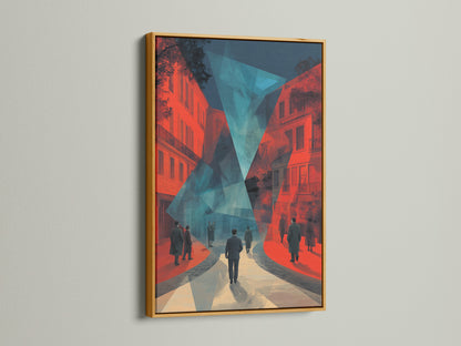 This photo showcases an artwork in a luxurious gold frame. Gold frames add a touch of elegance and glamour. The golden frame enhances the richness of the art. Ideal for creating a statement piece. Transform your space with framed artwork.