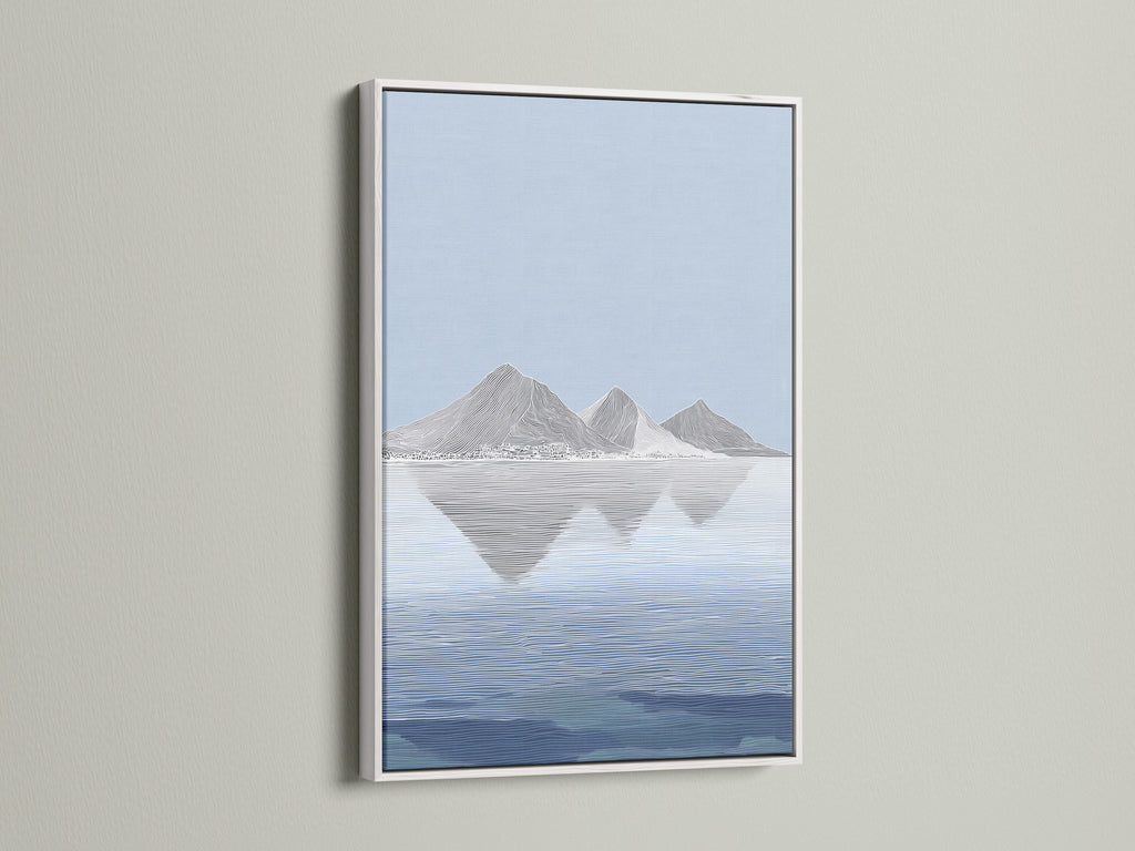 A minimalist white frame showcases a captivating artwork. The clean white frame enhances any artwork. The white frame adds sophistication to your decor. It highlights the art's colors and details. Perfect for modern spaces. Discover the beauty of simplicity with our frames.