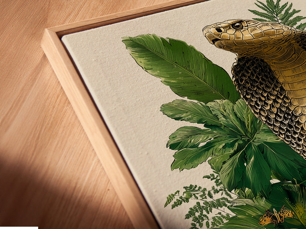 This is a close-up of a canvas print in a floating frame. Floating frames create a modern display. The canvas appears to float within the frame. Show off your art with this unique style.