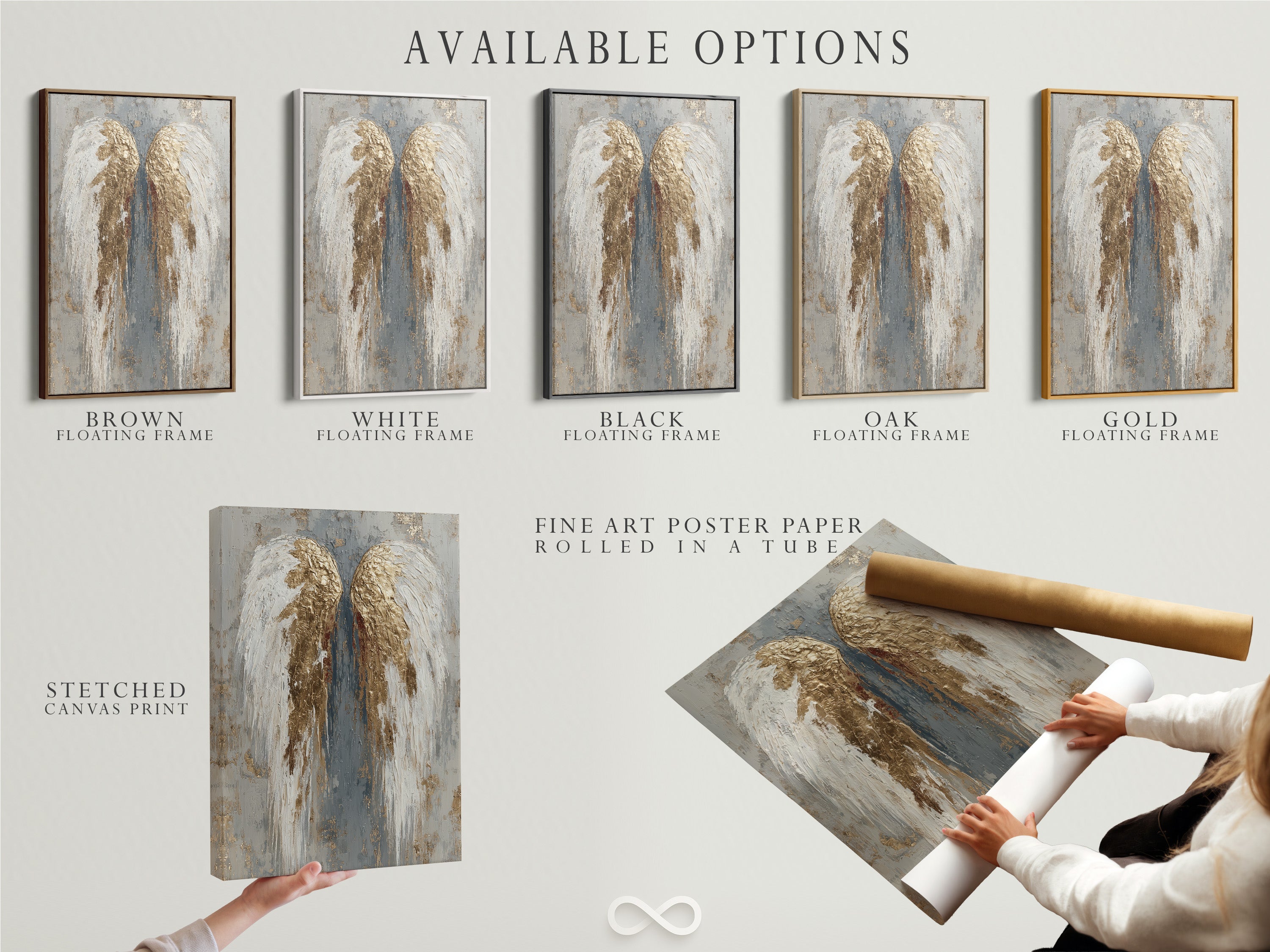 Available options include stretched canvas prints fine art poster paper and floating frames. These options cater to different preferences. Select the perfect medium and frame. This will complement your artwork and space.