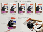Explore available options for this monkey computer art print. Options include a stretched canvas print fine art poster paper and floating frame. Choose the perfect format to match your style. This humorous animal artwork is ideal for any office decor. Customize your primate artwork today.