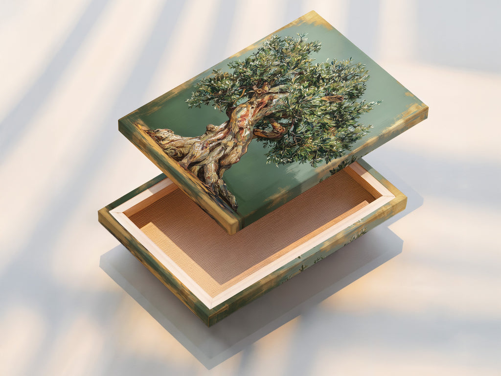 A stretched canvas print shows vibrant colors and textures. The canvas is tightly stretched for a gallery look. Ready to hang and enjoy in any space. Experience art in its truest form.