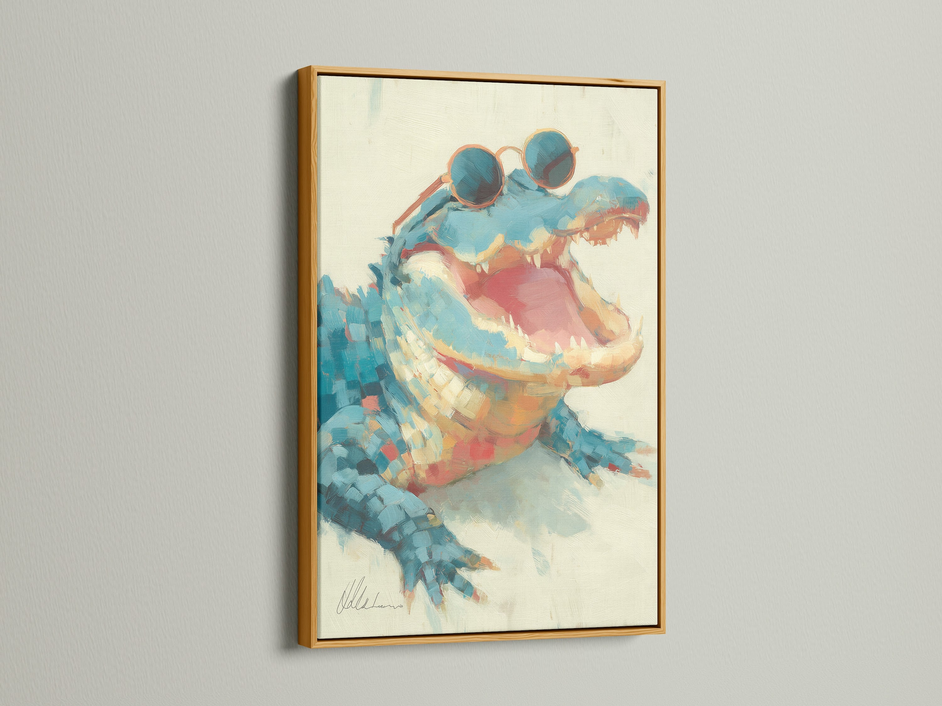 Add a touch of luxury with this gold frame. A glamorous option for fine art. The gold finish enhances the richness of your art. It brings elegance to your space. Ideal for showcasing special pieces of artwork.