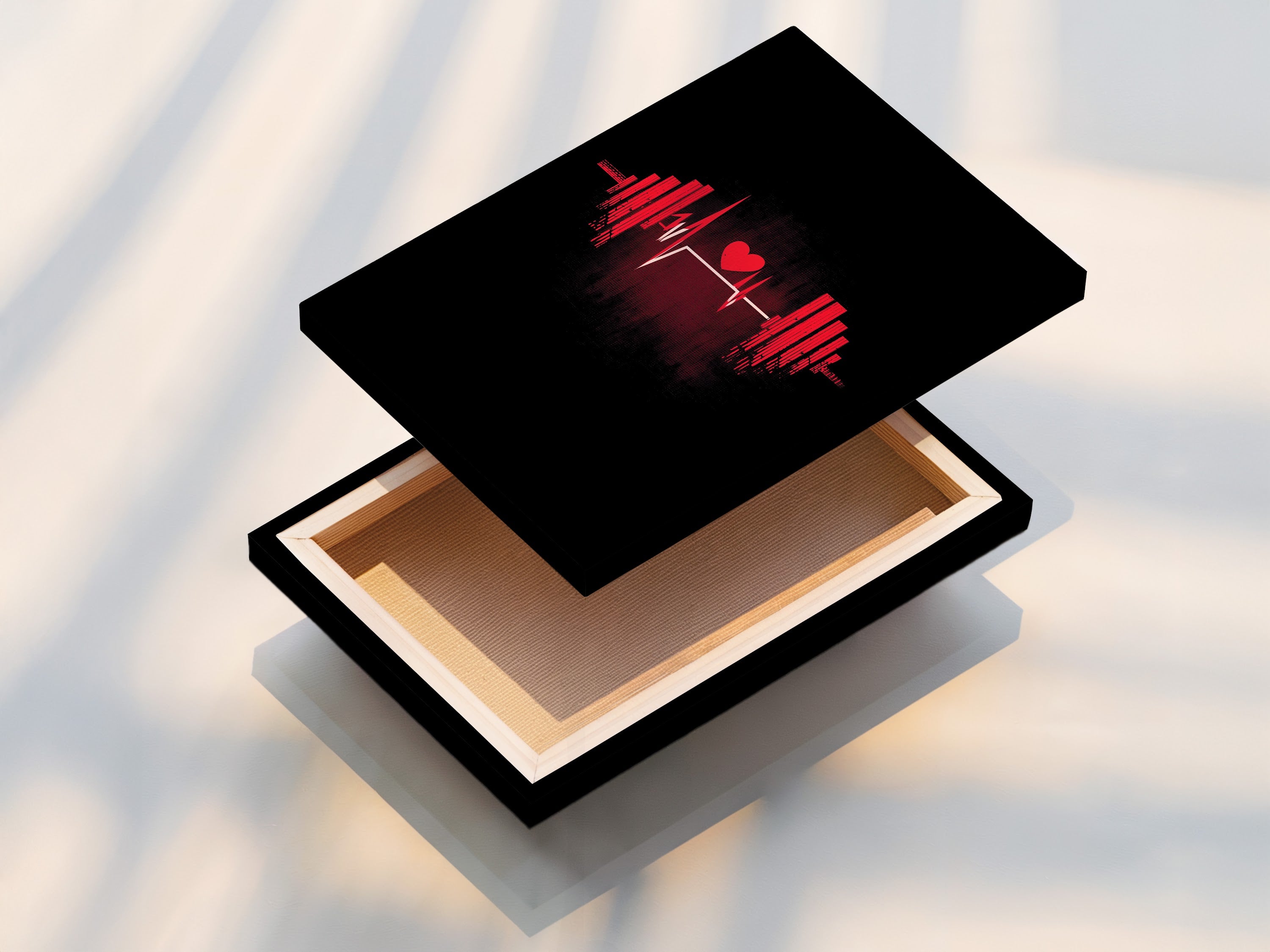 A stretched canvas print is displayed. The canvas is tightly stretched for a smooth look. The artwork wraps around the edges. Stretched canvases are ready to hang. They offer a modern frameless look. Perfect for showcasing your artwork.