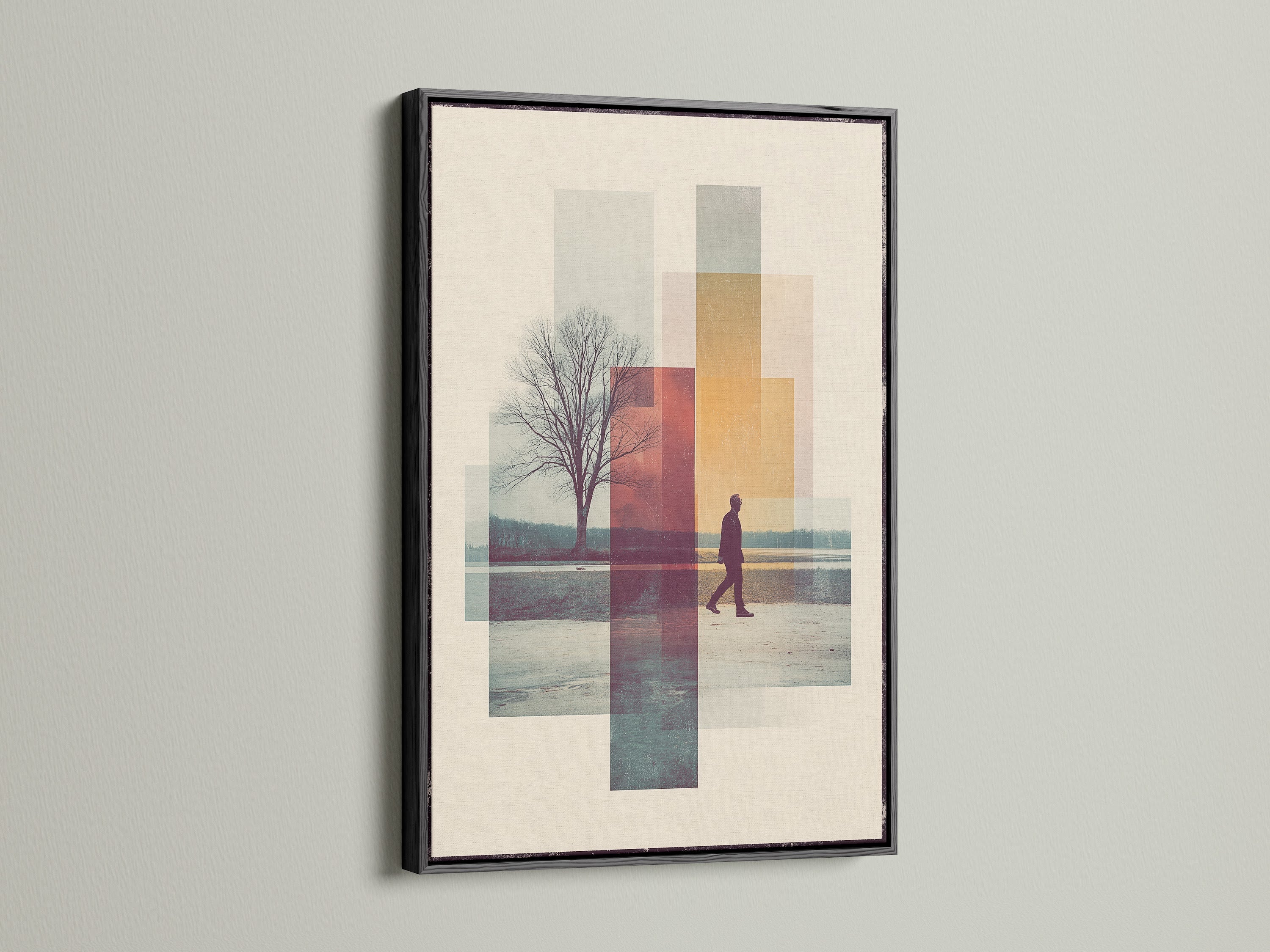 Abstract Geometric Art Print - Modern Wall Art, Contemporary Poster, Minimalist Decor, Nature Photography, Tree Silhouette