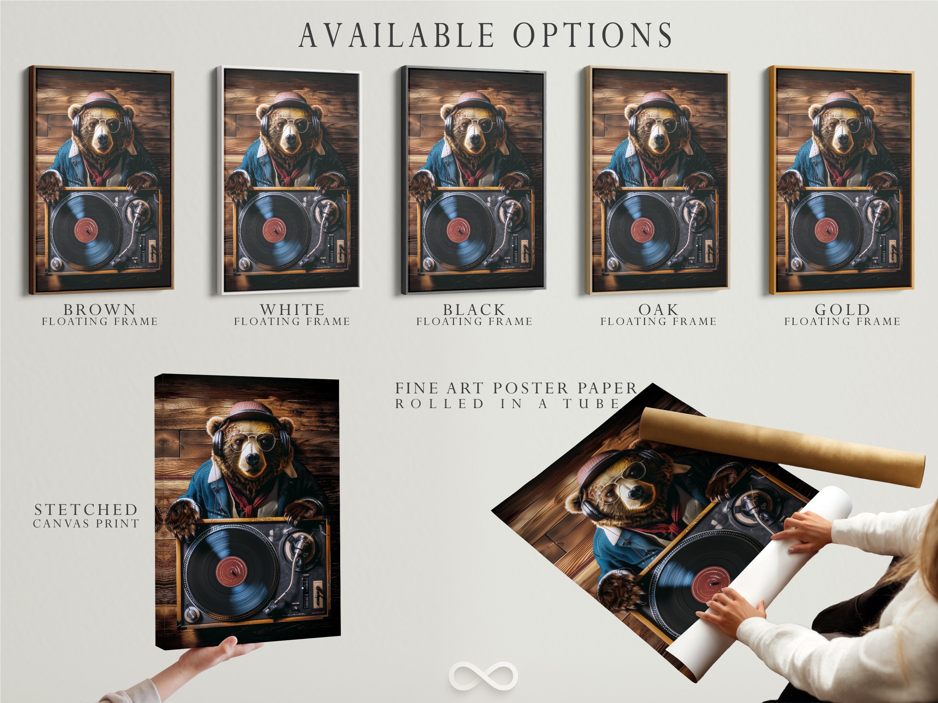 Explore our available options for your favorite artwork. We offer stretched canvas prints for a gallery look. Fine art poster paper provides versatility. Floating frames add a touch of elegance. Customize your artwork to match your style and space. Find the perfect artwork today.