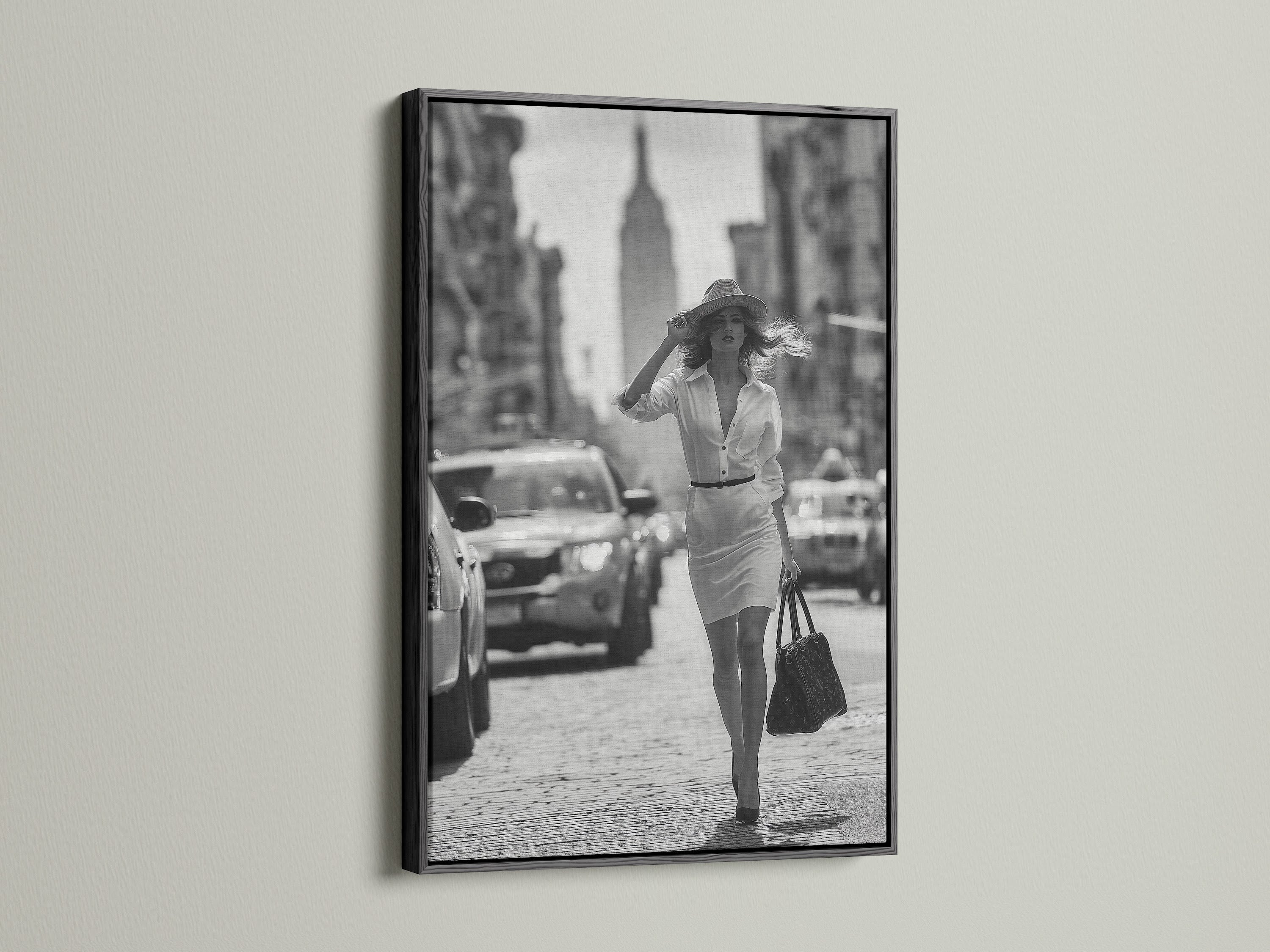 Add a touch of elegance with our black frame. This frame displays a stylish black and white photograph. A black frame provides a classic and timeless appeal. Choose our black frames to showcase your artwork with sophistication.