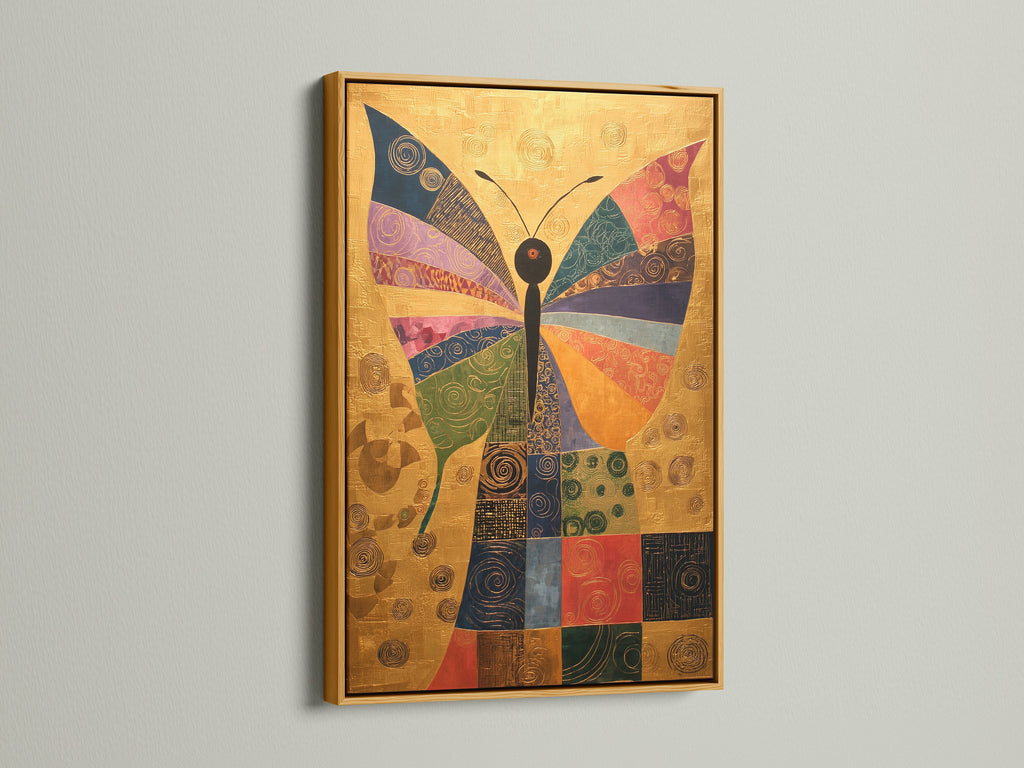 Artwork is highlighted by a luxurious gold frame. The gold frame adds a touch of opulence. It enhances the artwork's visual appeal. The frame brings a sense of richness to the artwork.