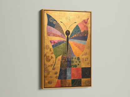 Artwork is highlighted by a luxurious gold frame. The gold frame adds a touch of opulence. It enhances the artwork's visual appeal. The frame brings a sense of richness to the artwork.