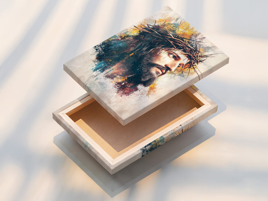 Our stretched canvas prints offer a gallery-worthy look for your religious artwork. See the quality and detail of this faith based art. Perfect for adding a touch of spirituality to your home or office. Explore our selection of spiritual wall art.