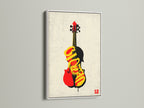 View modern music artwork in a clean white frame. The violin graffiti canvas print stands out beautifully. A white frame offers a fresh contemporary look. Enhance your studio or home decor today.
