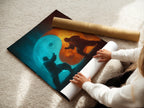 A woman is carefully rolling a fine art poster paper. The archival-quality paper is designed to showcase artwork with exceptional detail and clarity. Preserve your art for years to come with our fine art paper.