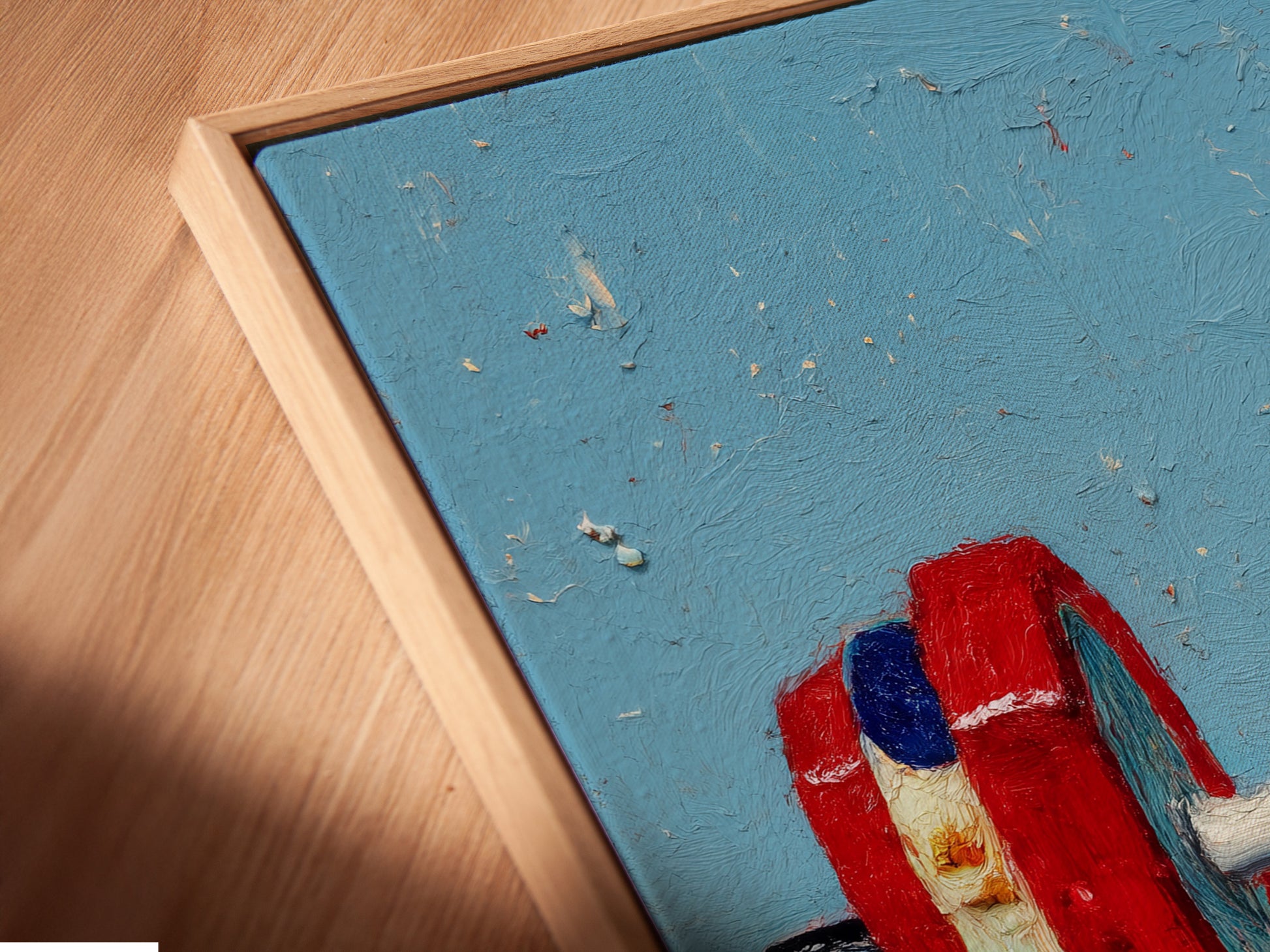 Gym wall decor close-up: framed canvas texture for home gym wall art