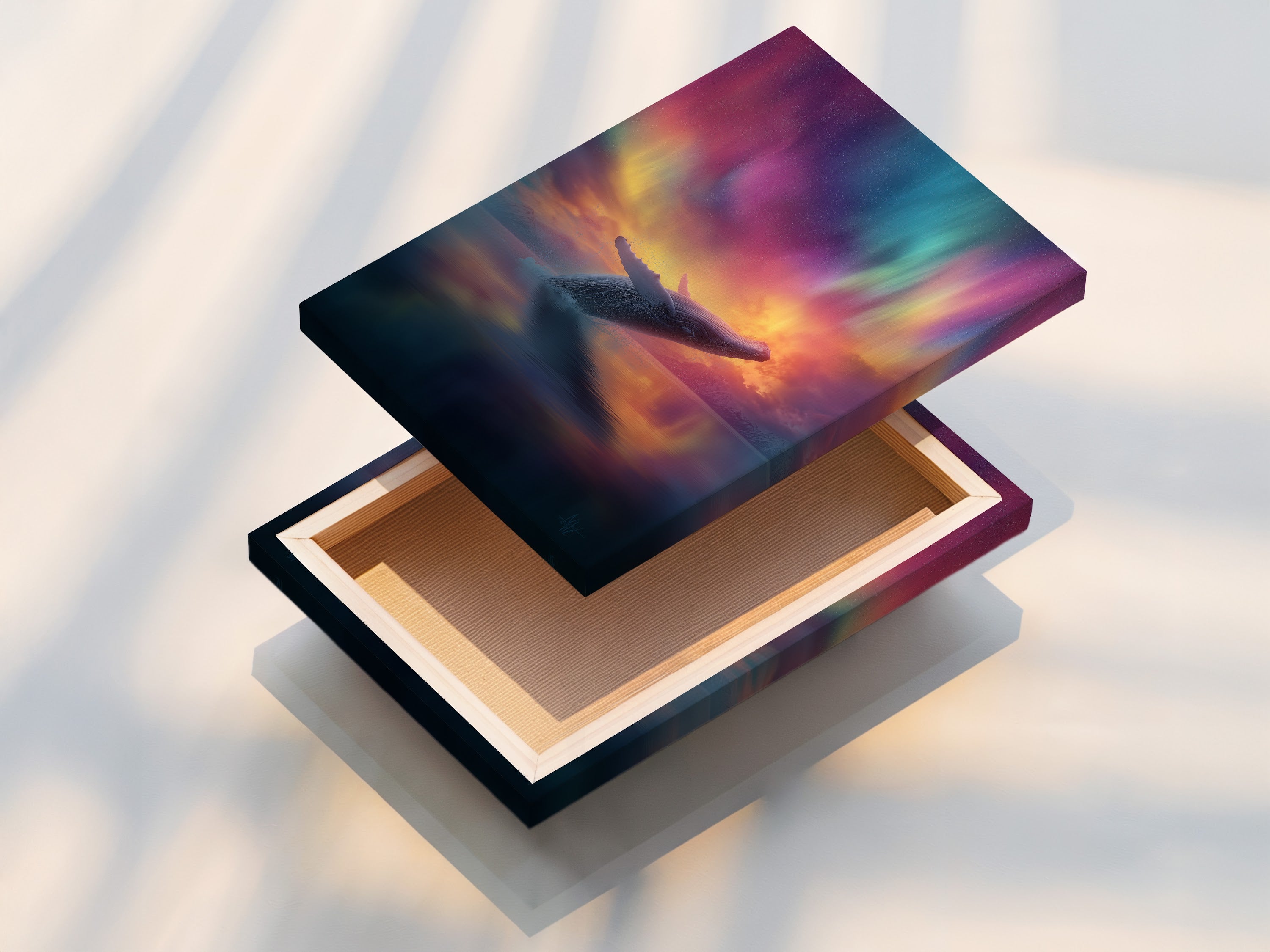 A stretched canvas print displaying vibrant artwork. The canvas texture enhances the visual experience. Ready to hang and enjoy. Perfect for adding depth to any room. The stretched canvas provides a gallery-worthy look.