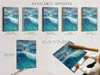 Available options include stretched canvas print fine art poster paper and floating frame. Choose the perfect style for your seagull artwork. Each option offers a unique look and feel. It is customizable.