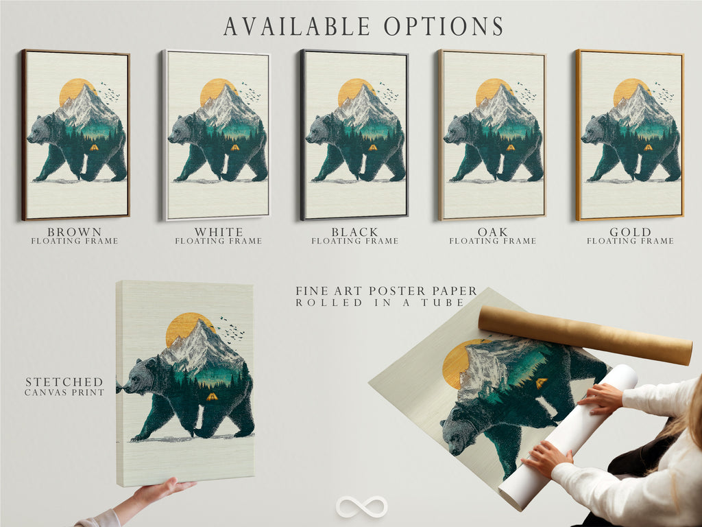 Explore available options for your artwork. Choose from stretched canvas prints. Also available are fine art poster paper. You can also select a floating frame. Customize your art today