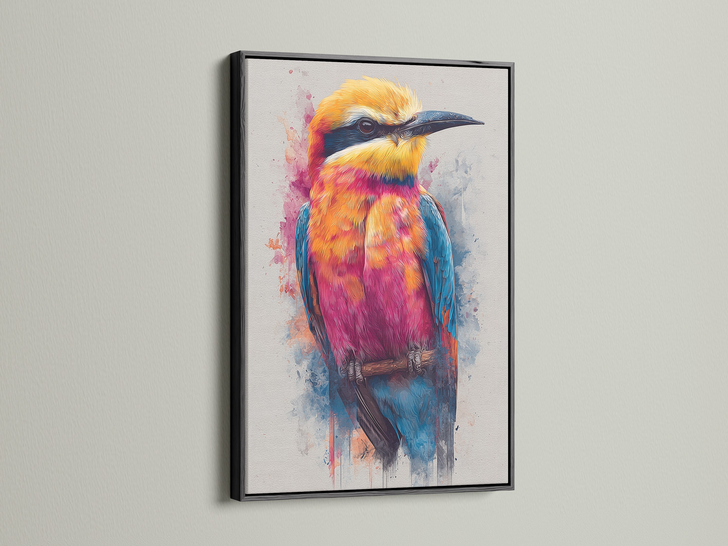 Vibrant Bee Eater Bird Watercolor Print - Colorful Bird Wall Art, Nature Artwork, Bird Lover Gift, Home Decor, Office Art