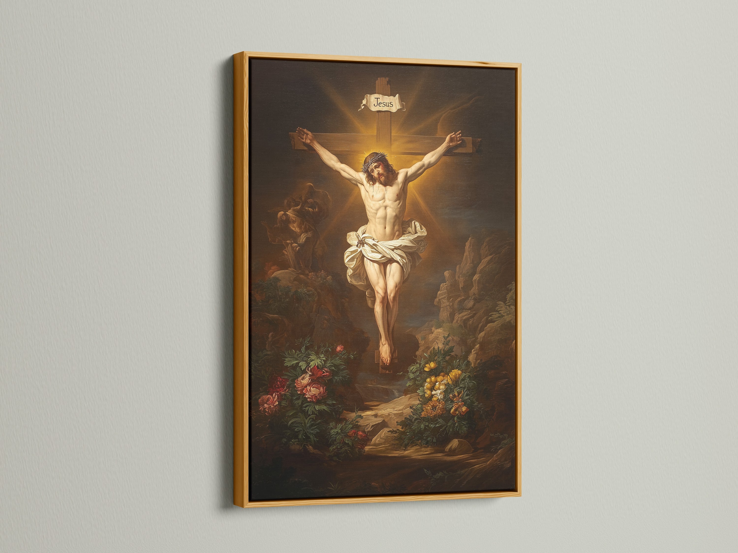 A gold frame adds a touch of luxury to this art. The metallic finish enhances the artwork's richness. Perfect for displaying treasured and valuable pieces. Elevate your art with a touch of opulence. Create a stunning focal point in any room.