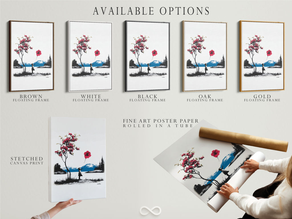Explore available artwork options. Choose from stretched canvas prints. Consider fine art poster paper or floating frames. Find the perfect medium and presentation. Customize your art to suit your style.