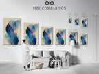 Here is a size comparison chart in an interior setting. See how different art print sizes look in a room. This chart helps you visualize the perfect size for your space. Make an informed decision about your art purchase. Ensure your artwork fits seamlessly into your home. Find the ideal size for your art with our comparison chart.