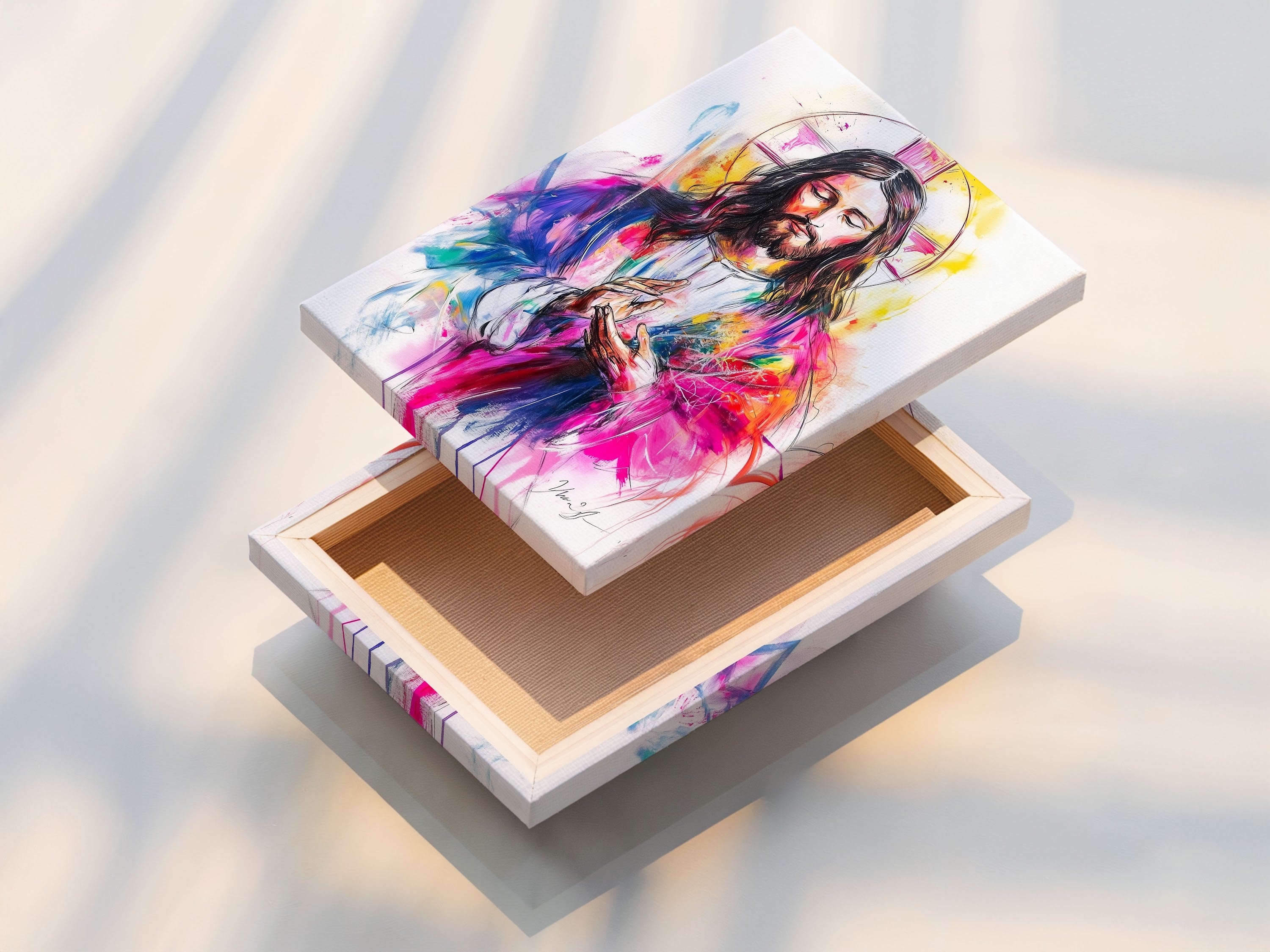 This stretched canvas print is ready to hang. The canvas is stretched tightly over a wooden frame. This provides a professional and polished finish. Explore the advantages of stretched canvas prints.