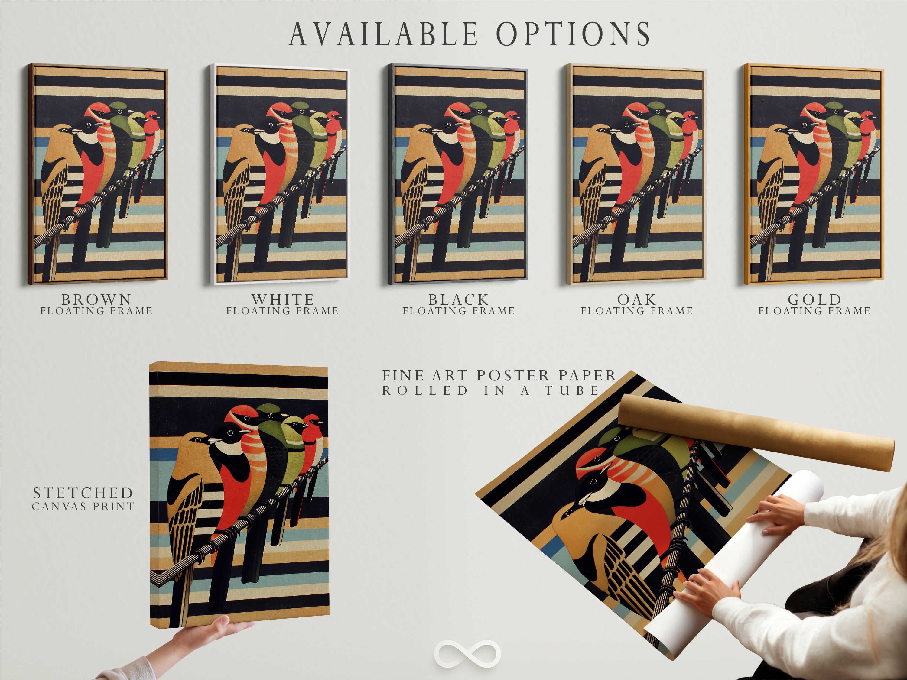 Explore available options for your bird artwork. Choose from stretched canvas prints fine art poster paper or floating frames. Customize your vintage style wall art. Create the perfect avian decor for your home. Discover nature inspired artwork today.