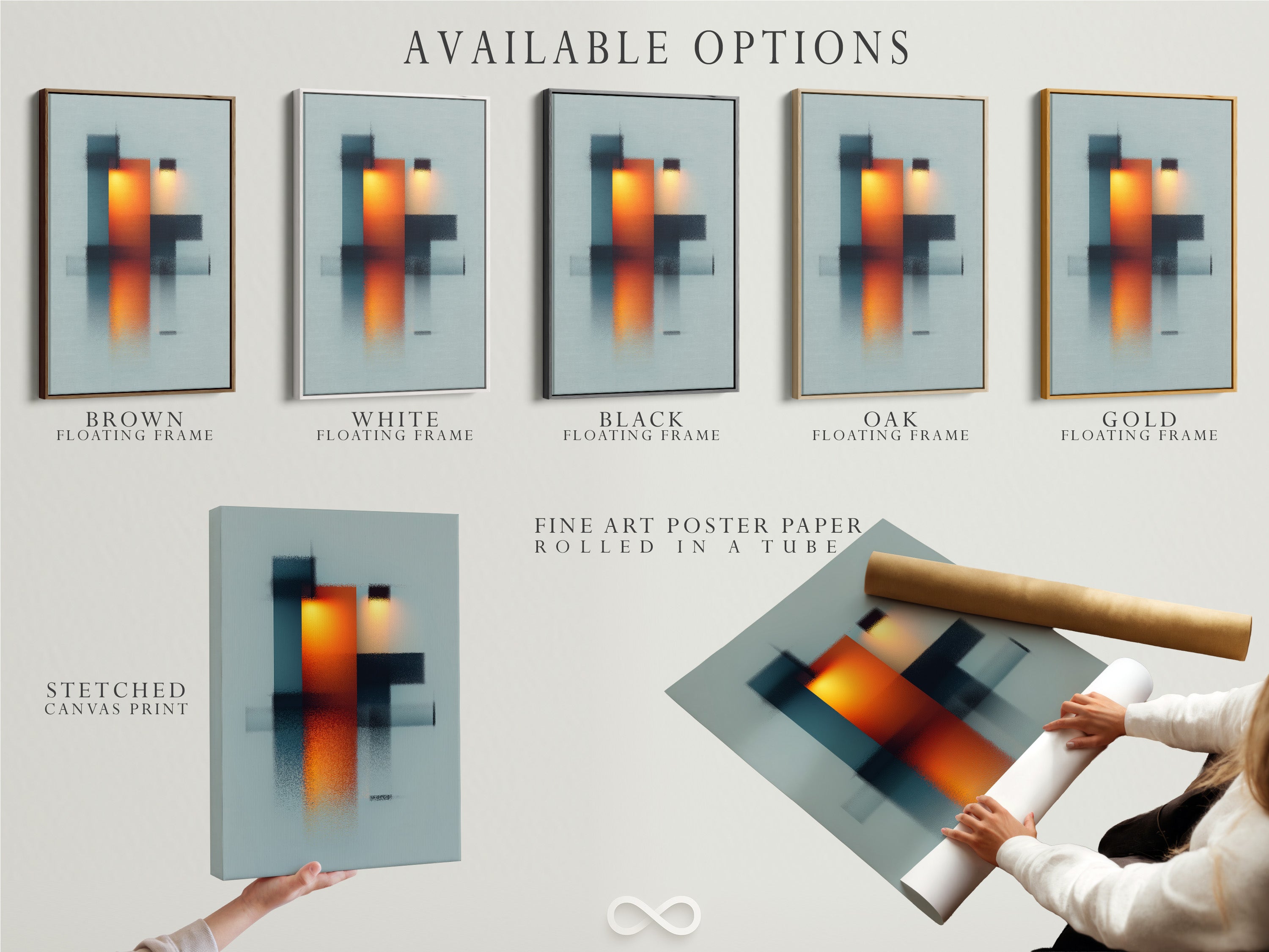 This photo showcases available options. Choose from stretched canvas prints. Fine art poster paper is also available. Consider a floating frame for a modern look. Customize your artwork to fit your style.