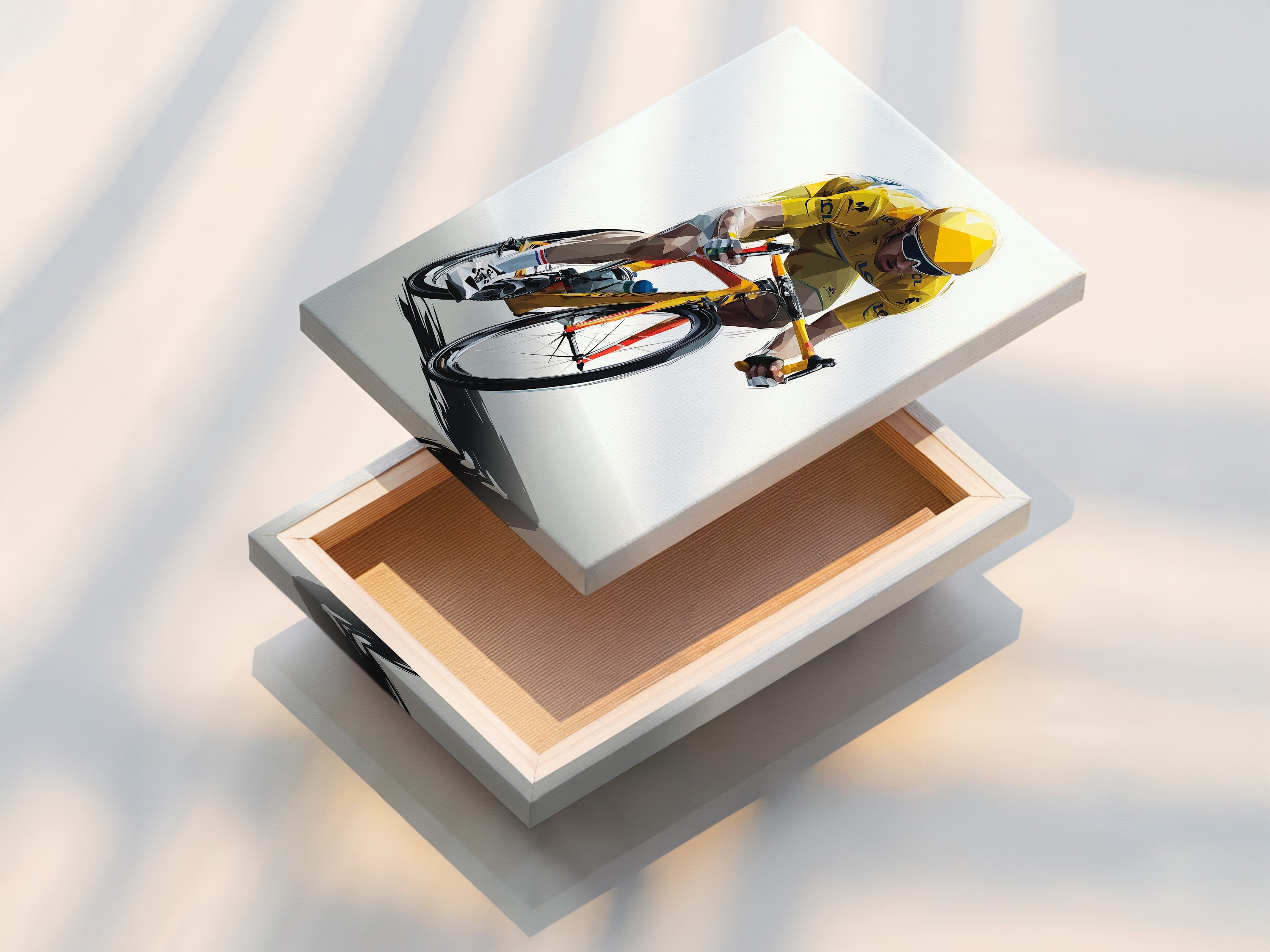 A stretched canvas print showcasing vibrant artwork. The canvas is tightly stretched over a wooden frame. This creates a gallery-ready appearance.  Perfect for adding art to your space.  Explore our stretched canvas prints today.  Bring your artwork to life.