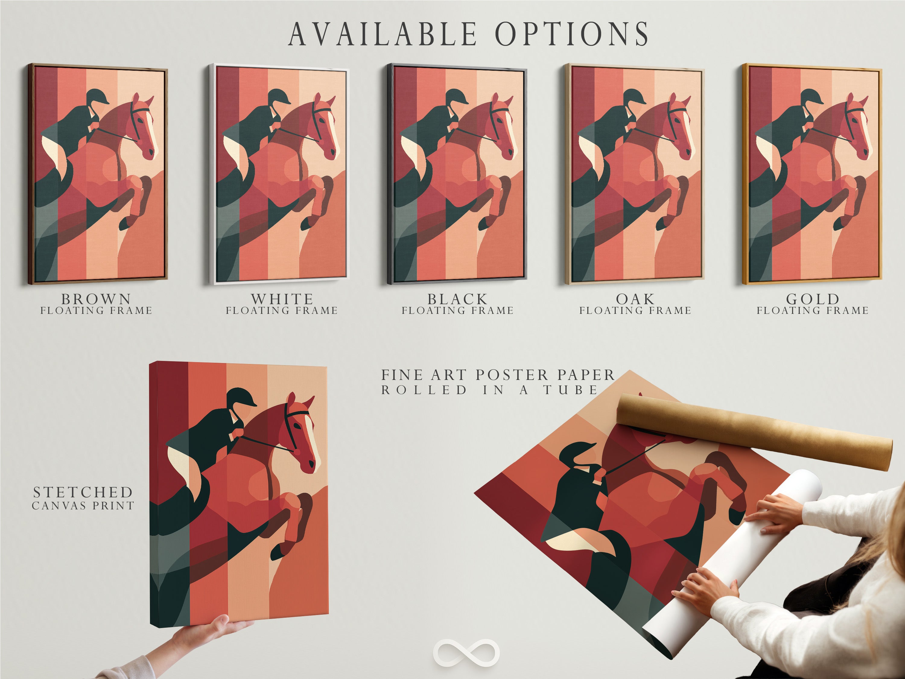 Available art options include a stretched canvas print. Also available is fine art poster paper and a floating frame. Explore various art formats to suit your style. Discover your perfect art presentation option.