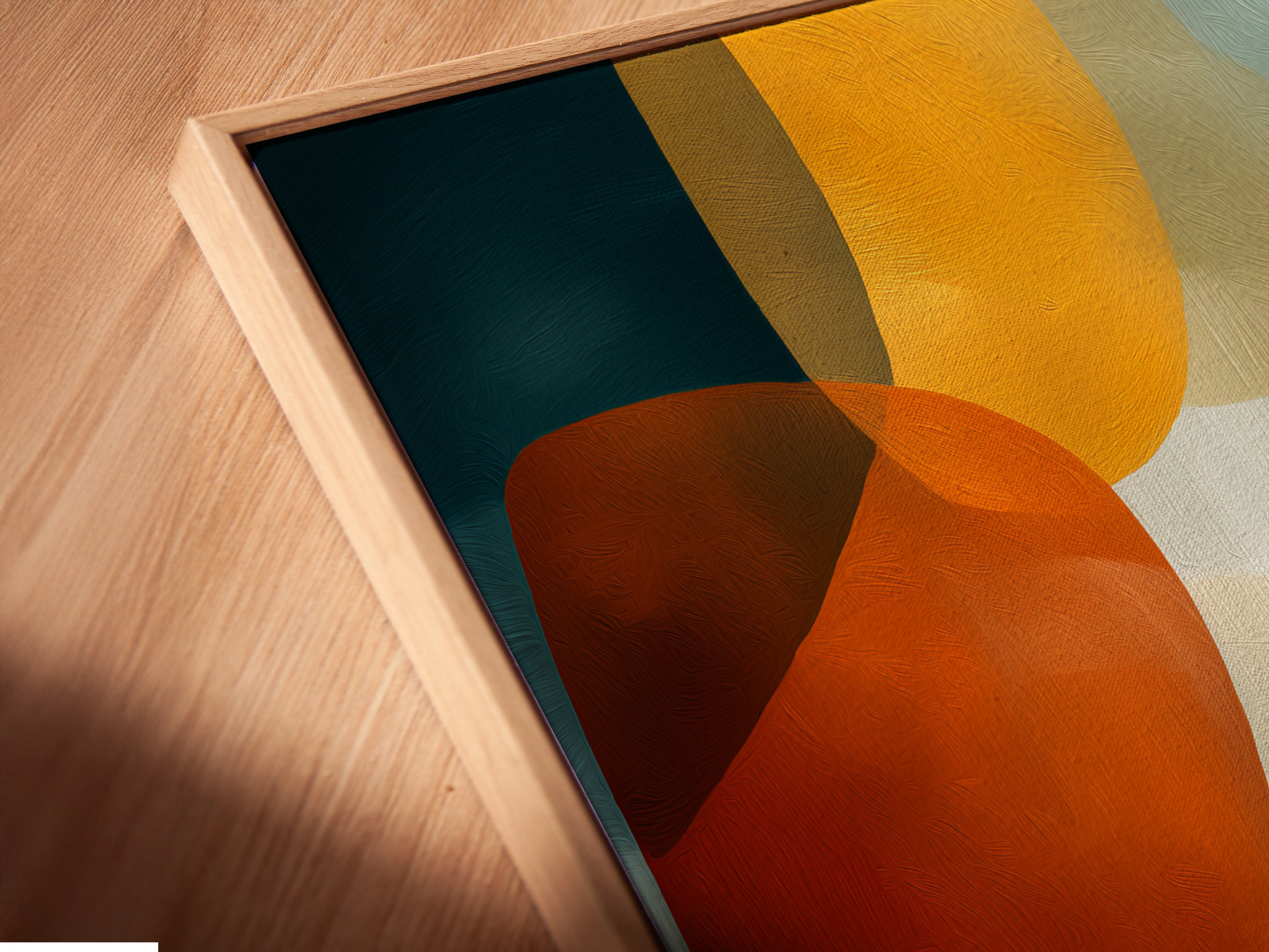 Abstract Geometric Canvas Print - Modern Colorful Wall Art, Contemporary Shapes Artwork for Living Room Decor