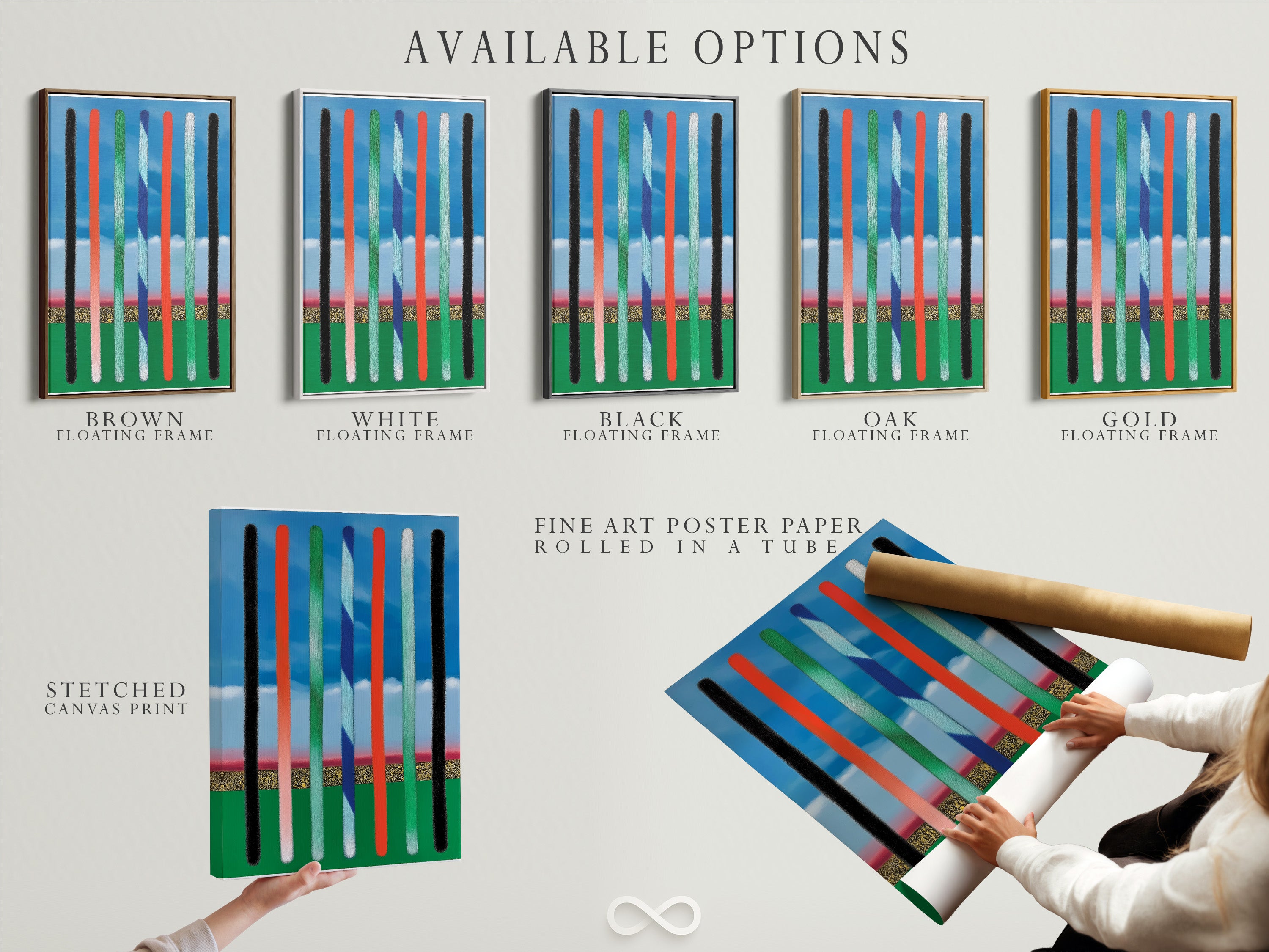 Explore available options for your artwork. Choose from stretched canvas prints fine art poster paper or a floating frame. Each option offers a unique way to display your art. Customize your artwork to match your personal style. Discover the perfect presentation.