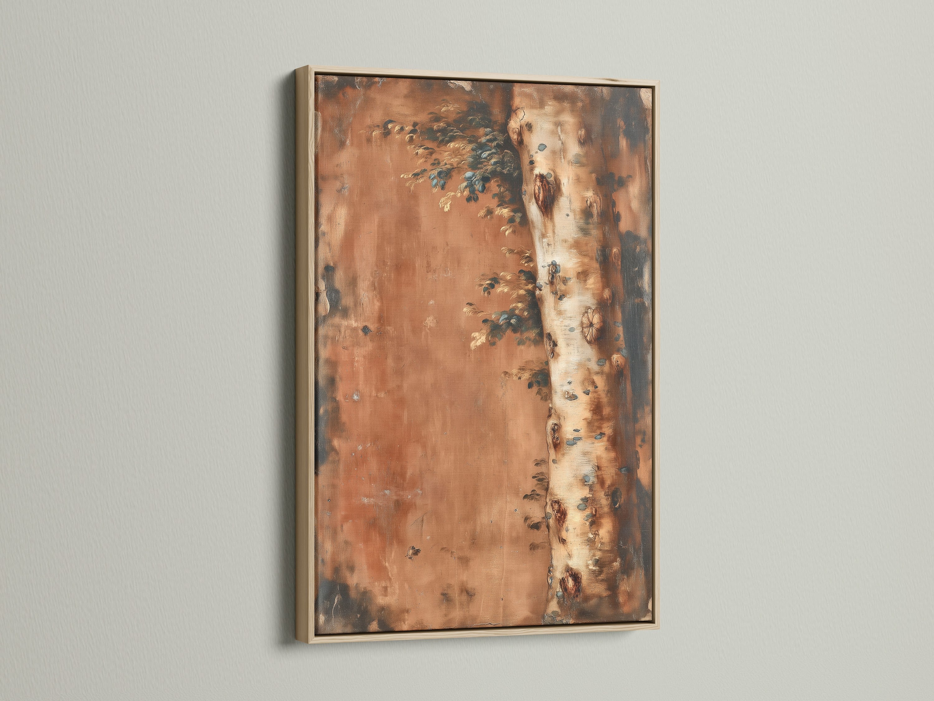 Oak Frame artwork is a classic choice. The warm wood tones enhance the rustic artwork. Perfect for country and farmhouse styles. See the artwork with a oak frame. This frame adds natural beauty. The oak frame complements the weathered metal print. This artwork is ideal for cabin owners.