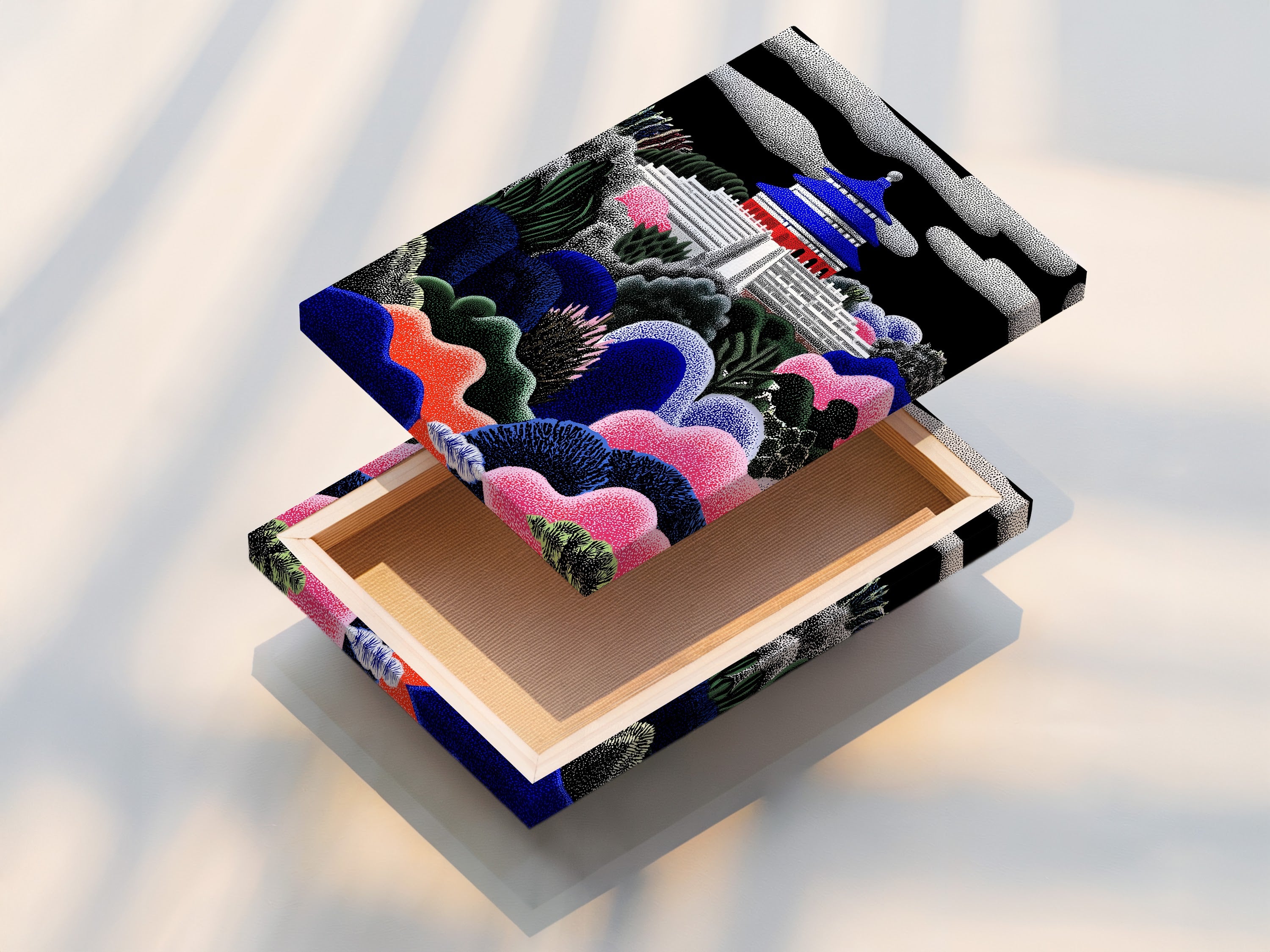 Stretched canvas print. The canvas print is ready to hang. The texture enhances the art's depth. Gallery-quality canvas brings artwork to life. Perfect for displaying art in any room. Find the ideal canvas to complement your artwork. Display your art today.