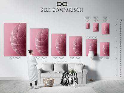 Size comparison chart in interior setting. This chart helps visualize artwork dimensions in a room. Use this guide to select the perfect size for your space. Find the ideal artwork to complement your interior.