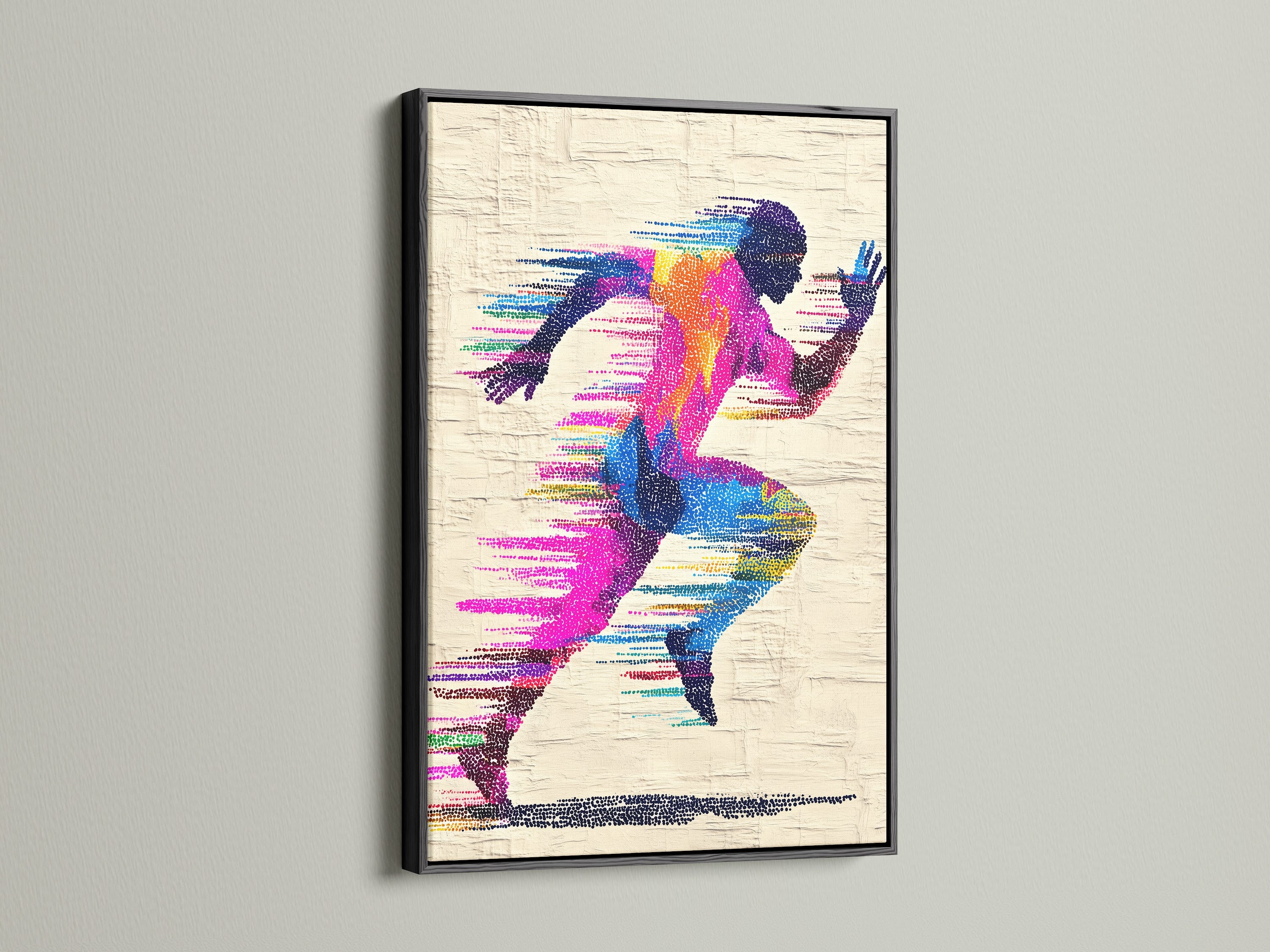 Colorful Runner Silhouette Art Print - Vibrant Motion Sports Wall Decor, Modern Athletic Poster, Fitness Motivation Artwork