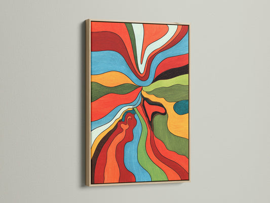 The artwork is beautifully presented in an oak frame. The frame enhances the piece. It creates a warm and inviting atmosphere. Discover how our oak frames can elevate your favorite art prints. Order yours today.