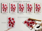 Available options include stretched canvas print fine art poster paper and floating frame. Customize your botanical artwork to match your style. Select the perfect format for your red poppy decor. Enhance your space with floral wall art.