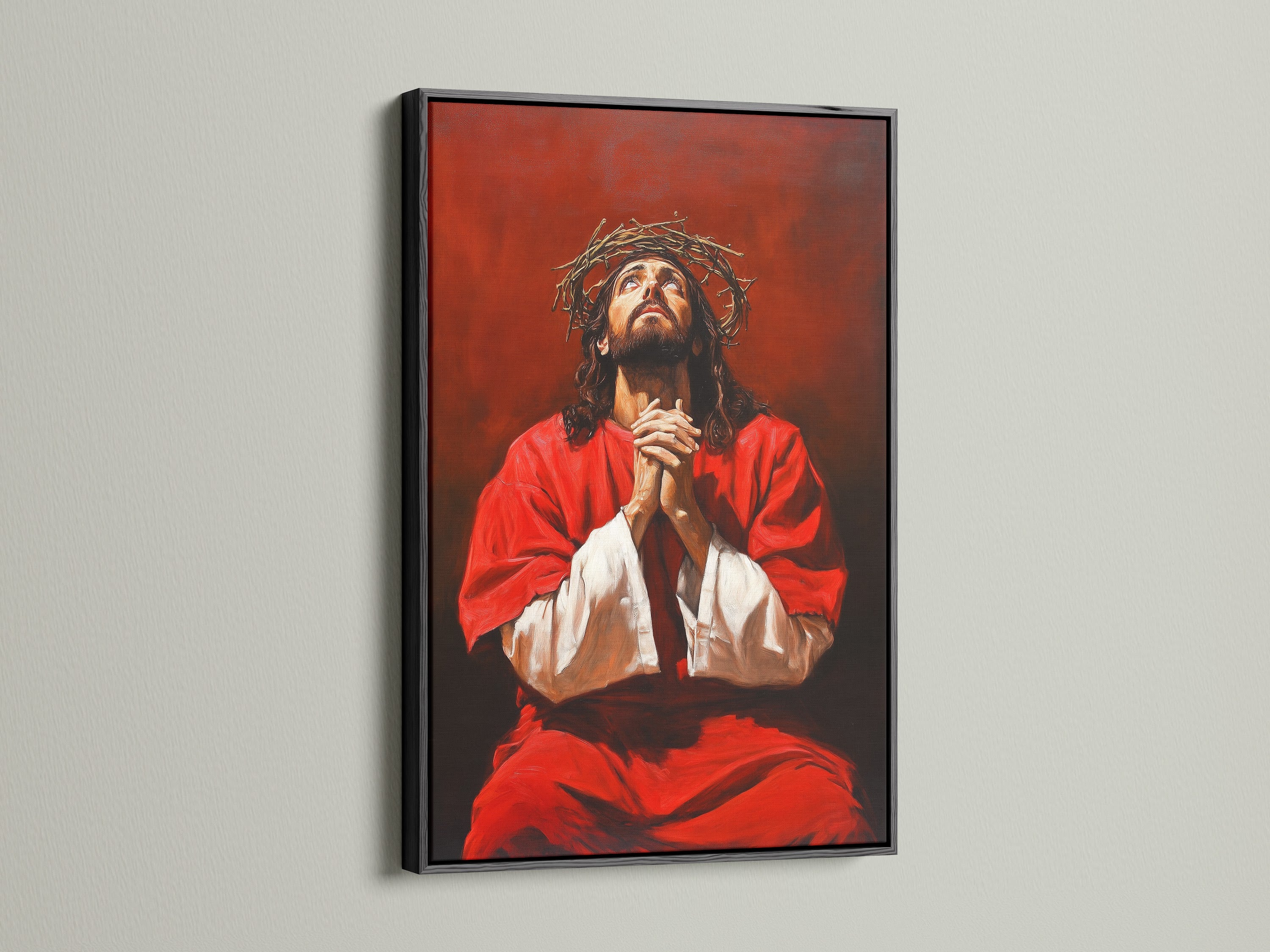 The artwork is in a sleek black frame. The black frame provides a classic touch. It makes art pop. This is ideal for modern and traditional spaces. See how a black frame enhances art.