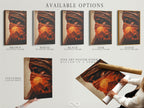 Explore the available options for this desert Bedouin artwork. Choose from a stretched canvas print a fine art poster paper or a floating frame. Each option enhances the Middle Eastern wall art in its own way. The camel caravan sunset poster is perfect for any style. Create a unique look with these versatile choices.