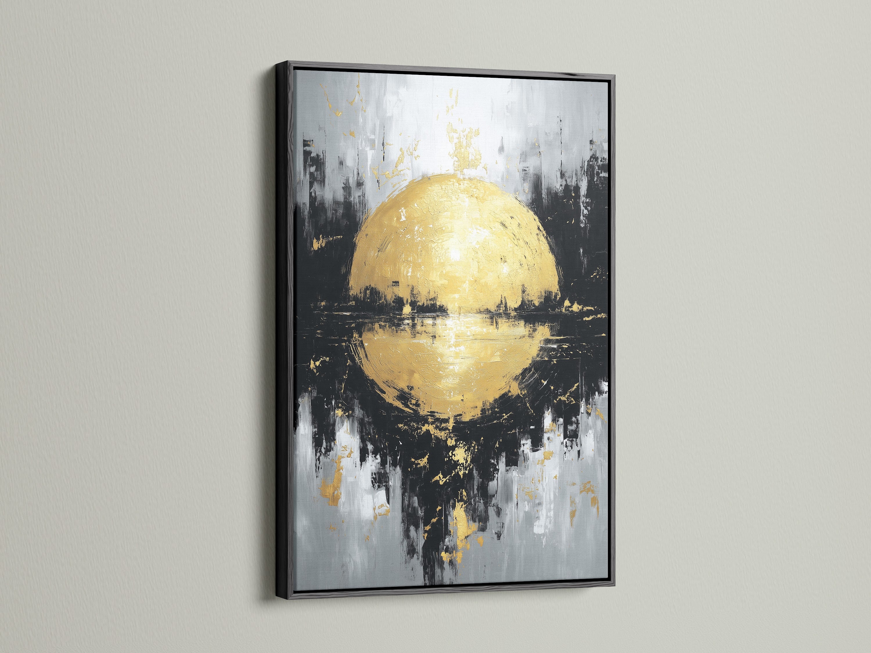 Artwork is strikingly displayed in a black frame. The bold black border adds drama and contrast. Explore the modern aesthetic of our black frames. Black frames make artwork stand out.