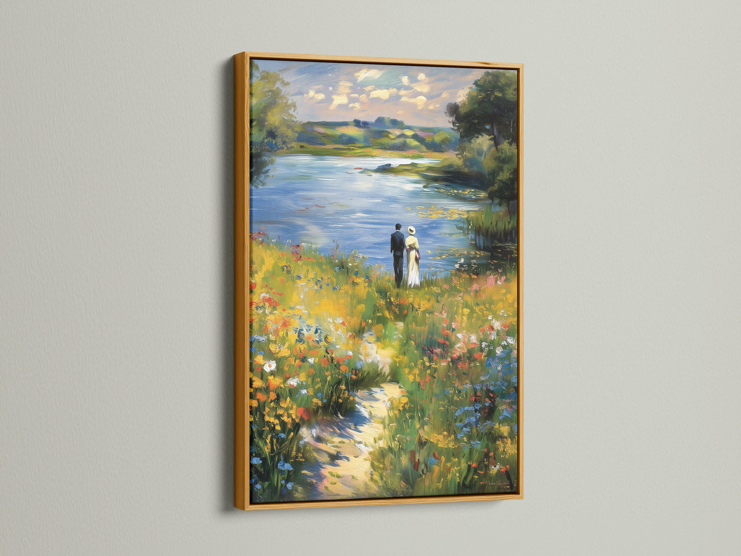 Elevate your artwork with a luxurious gold frame. The metallic finish adds elegance and sparkle. It's ideal for traditional and glamorous settings. See how gold enhances your cherished pieces. Get yours today.